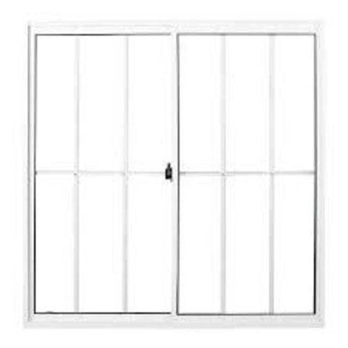 Janela de Correr 2 folhas com Grade Alumínio Branco 100x120cm