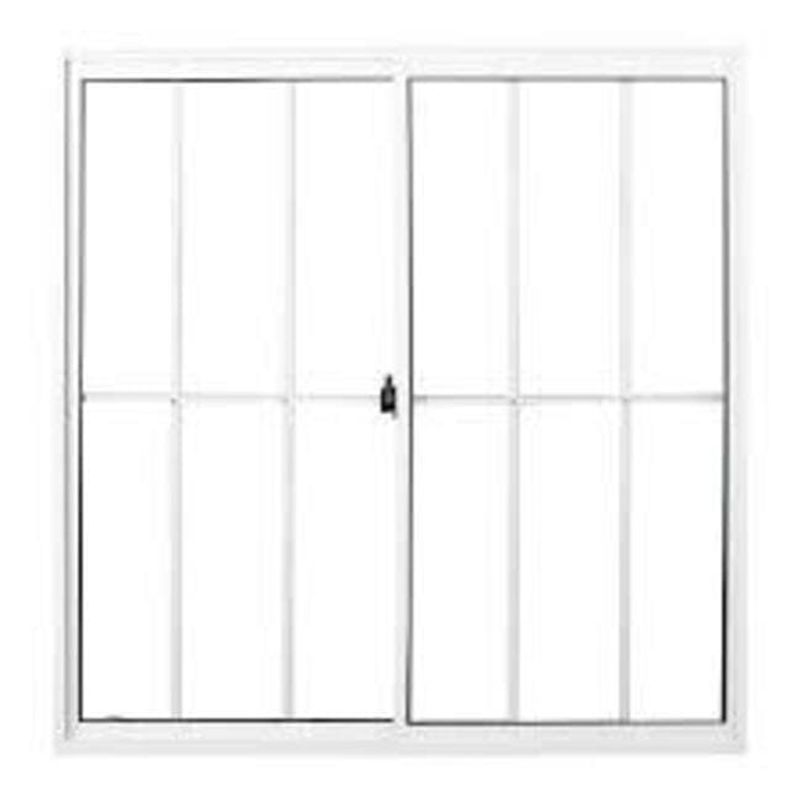 Janela de Correr 2 folhas com Grade Alumínio Branco 100x120cm