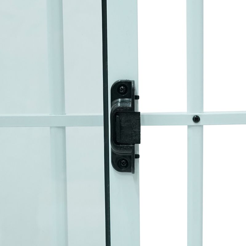 Janela de Correr 2 Folhas com Grade Alumínio Branco 100x100cm