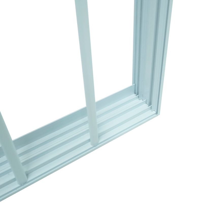 Janela de Correr 2 Folhas com Grade Alumínio Branco 100x100cm