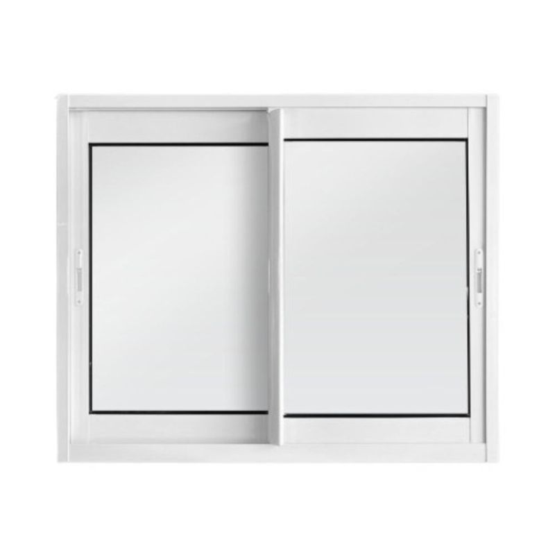 Janela de Correr 2 Folhas sem Grade Alumínio Branco 100x120cm