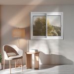 Janela de Correr 2 Folhas sem Grade Alumínio Branco 100x120cm