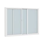 Janela de Correr 2 Folhas sem Grade Alumínio Branco 80x80cm