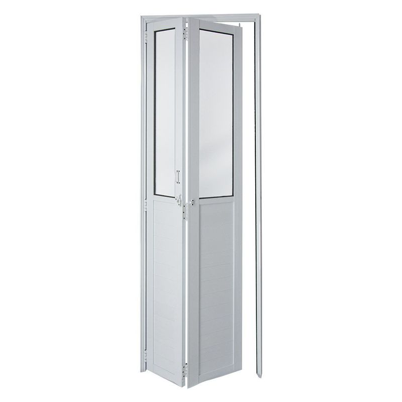 Porta Camarão Lambril Vidro Boreal Alumínio Branco Esquerdo 210x80cm