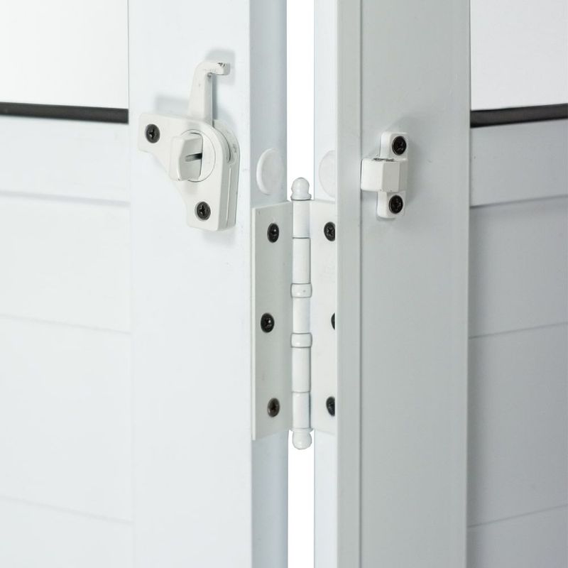 Porta Camarão Lambril Vidro Boreal Alumínio Branco Esquerdo 210x80cm