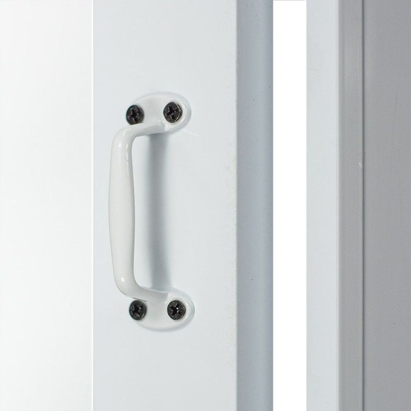 Porta Camarão Lambril Vidro Boreal Alumínio Branco Esquerdo 210x80cm