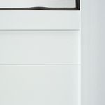 Porta Camarão Lambril Vidro Boreal Alumínio Branco Esquerdo 210x80cm