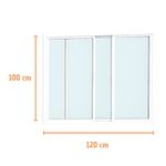 Janela de Correr 2 Folhas sem Grade Alumínio Branco 100x120cm