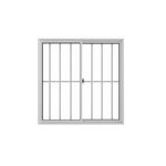 Janela de Correr 2 folhas com Grade Alumínio Branco 80x80cm