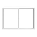 Janela de Correr 2 Folhas sem Grade Alumínio Branco 100x120cm