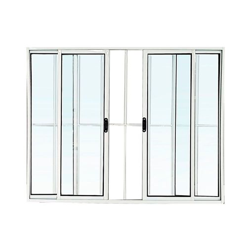 Janela de Correr 4 Folhas com Grade Alumínio Branco 100x120cm Lider