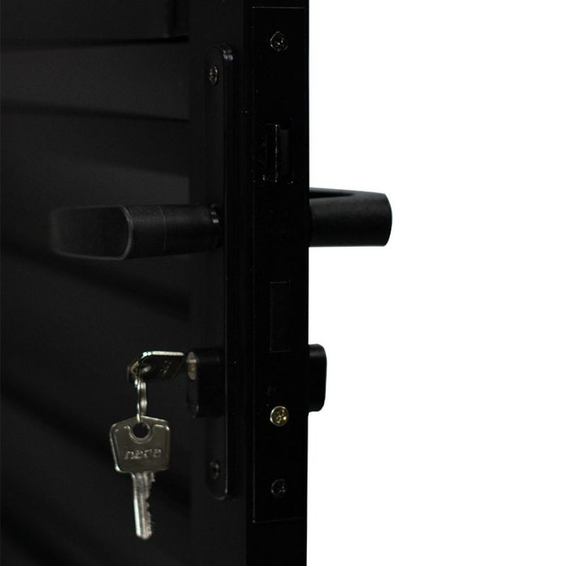 Porta Palheta Alumínio Preto Direito 210x80cm