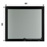 Maxim-ar Vidro Boreal sem Grade Alumínio Preto 80x80cm