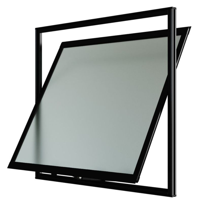 Maxim-ar Vidro Boreal sem Grade Alumínio Preto 80x80cm