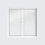 Janela de Correr 2 Folhas com Grade Alumínio Branco 100x100cm