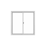 Janela de Correr 2 folhas sem Grade Alumínio Branco 80x80cm