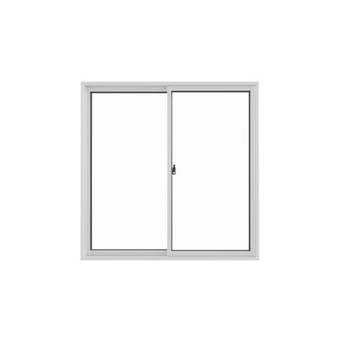 Janela de Correr 2 folhas sem Grade Alumínio Branco 80x80cm