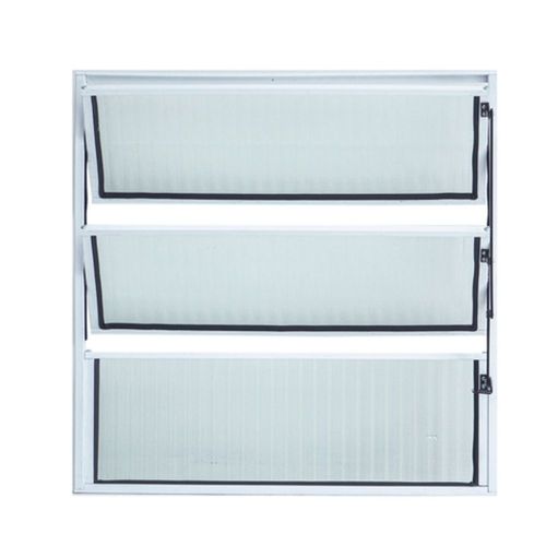 Janela Basculante Vidro Canelado Alumínio Branco 60x60cm Lider