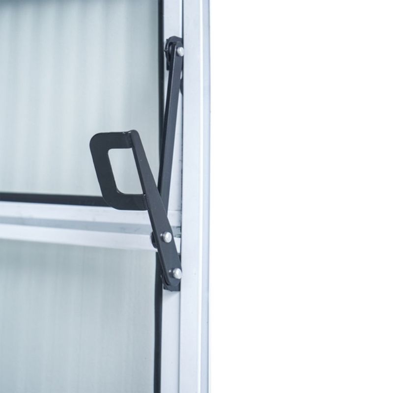 Janela Basculante Vidro Canelado Alumínio Branco 60x60cm