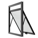 Maxim-ar Vidro Boreal sem Grade Alumínio Preto 60x60cm