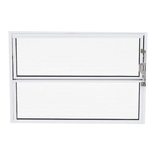 Janela Basculante Vidro Boreal Alumínio Branco 40x40cm