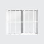 Janela de Correr 2 Folhas com Grade Alumínio Branco 100x120cm
