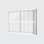Janela de Correr 2 Folhas com Grade Alumínio Branco 100x120cm