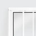 Janela de Correr 2 Folhas com Grade Alumínio Branco 100x120cm