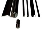 Kit para Box Frontal 1,00x1,90m F1-1.00 Preto