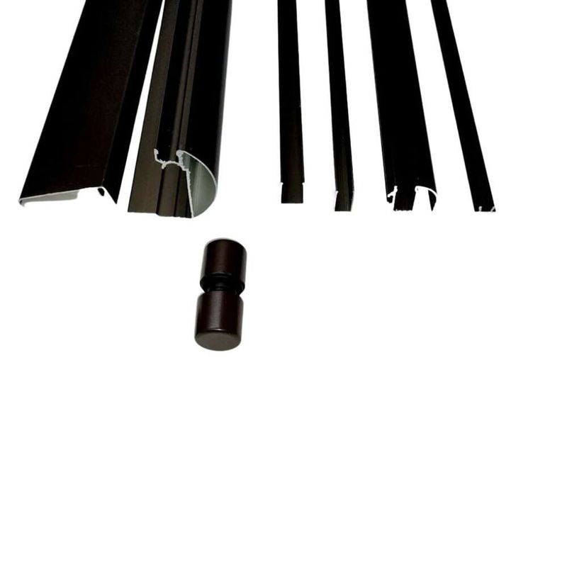 Kit para Box Frontal 1,00x1,90m F1-1.00 Preto