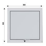 Maxim-ar Vidro Boreal sem Grade Alumínio Branco 60x60cm