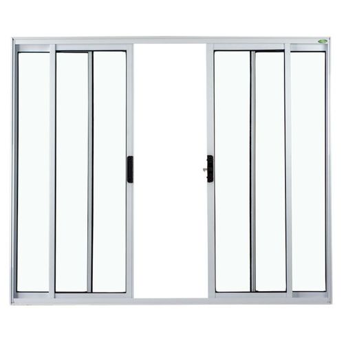 Janela de Correr 4 Folhas sem Grade Alumínio Branco 100x150cm