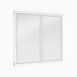 Janela de Correr 2 Folhas sem Grade Alumínio Branco 80x80cm