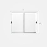 Janela de Correr 2 Folhas sem Grade Alumínio Branco 100x150cm