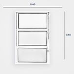 Janela Basculante Vidro Boreal Alumínio Branco 60x40cm