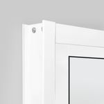 Porta Balcão 4 Folhas Vidro Liso Alumínio Branco 210x200cm