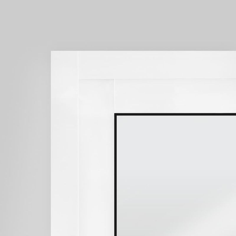 Porta Balcão 4 Folhas Vidro Liso Alumínio Branco 210x200cm