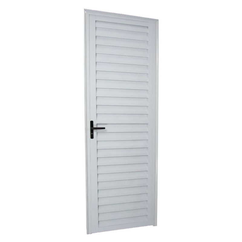 Porta Palheta Alumínio Branco Direito 210x90cm