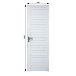 Porta Palheta Alumínio Branco Direito 210x90cm