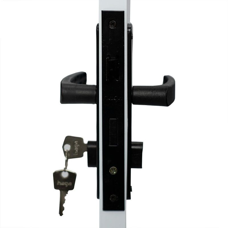 Porta Palheta Alumínio Branco Direito 210x90cm