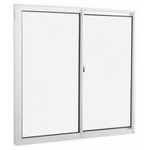 Janela de Correr 2 folhas sem Grade Alumínio Branco 120x150cm