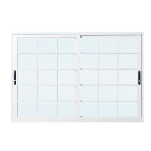 Janela de Correr 2 Folhas com Grade Alumínio Branco 100x150cm Lider