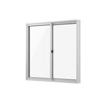 Janela de Correr 2 folhas sem Grade Alumínio Branco 120x120cm