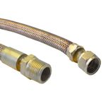 Engate Flexível para Gás Metálico 1/2x120cm com Malha Emmeti