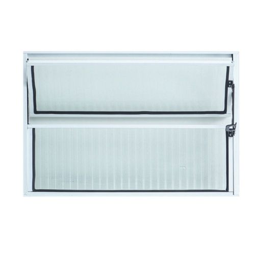 Janela Basculante Vidro Canelado Alumínio Branco 40x60cm Lider
