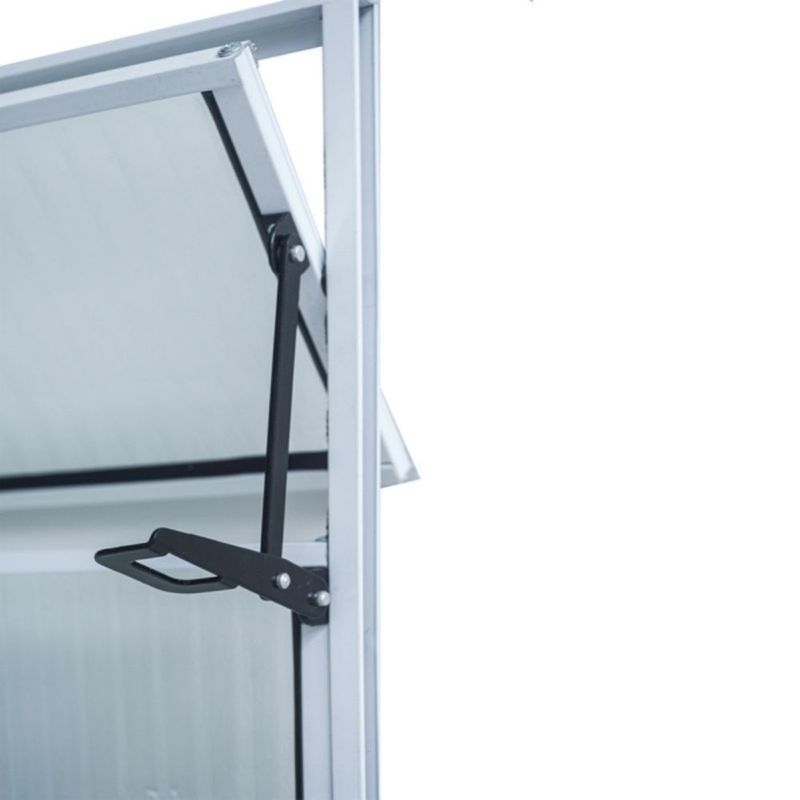 Janela Basculante Vidro Canelado Alumínio Branco 40x60cm