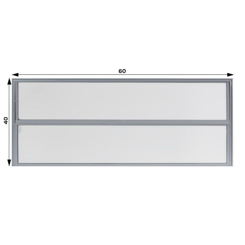 Janela Basculante Vidro Boreal Alumínio Branco 40x60cm