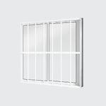 Janela de Correr 2 Folhas com Grade Alumínio Branco 80x80cm