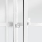 Janela de Correr 2 Folhas com Grade Alumínio Branco 80x80cm