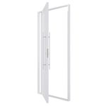 Porta Pivotante Alumínio Branco com Puxador Esquerdo 210x100cm